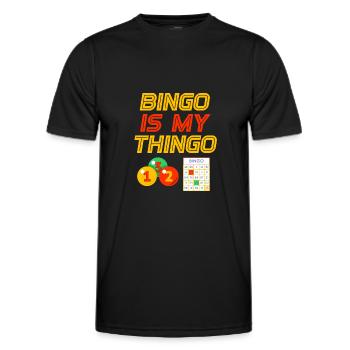 Bingo Is My Thingo Player Gambling Game Lotte - Men's Functional T-Shirt - black - Front - AI Model Male 178 dark (178cm)