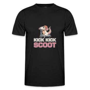 Kick Kick Scoot Scooter Tricks Stunts Riding Young - Männer Funktions-T-Shirt - Schwarz - Vorne - AI Model Male 178 dark (178cm)