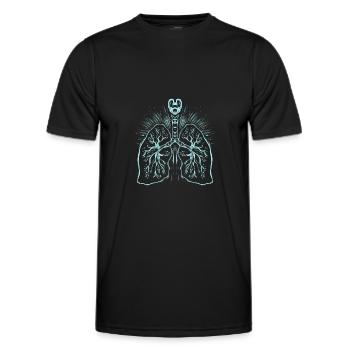 Anatomy of the lungs - Medicine - Men's Functional T-Shirt - black - Front - AI Model Male 178 dark (178cm)
