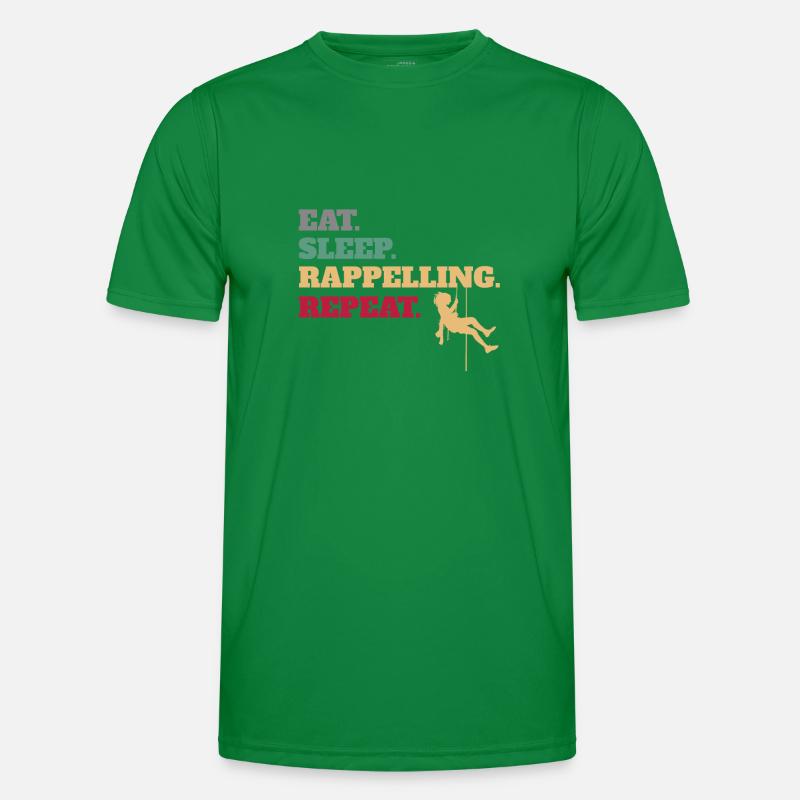 Eat Sleep Rappelling Repeat Men's Functional T-Shirt