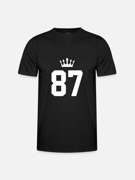 87 Couronne numérique - T-shirt sport Homme - noir