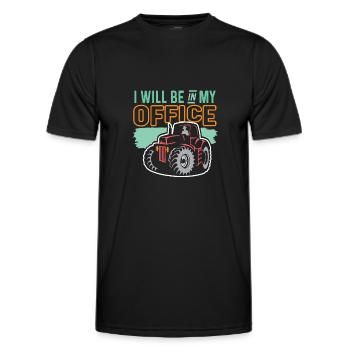 Funny Farmer Funny Farming Tractor Country Life - Men's Functional T-Shirt - black - Front - AI Model Male 178 dark (178cm)