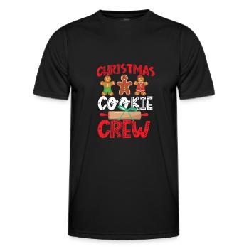 Cuire au four des biscuits de Noël - T-shirt sport Homme - noir - Devant - AI Model Male 178 dark (178cm)