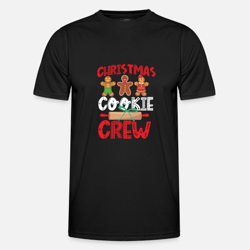 Bake Baking Christmas Cookie - Männer Funktions-T-Shirt - Schwarz