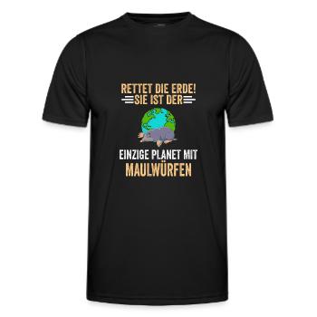 Umweltschutz Tierschutz Maulwürfe Maulwurf - Männer Funktions-T-Shirt - Schwarz - Vorne - AI Model Male 178 dark (178cm)