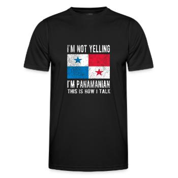 Panama Panama Origine Drapeau panaméen - T-shirt sport Homme - noir - Devant - AI Model Male 178 dark (178cm)