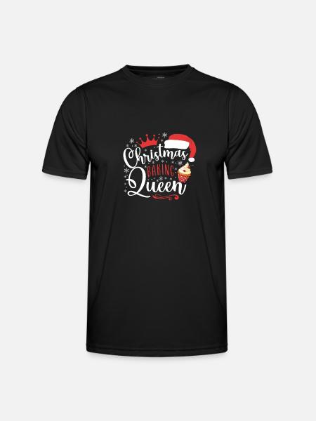 Bake Baking Christmas Cupcake - Men's Functional T-Shirt - black