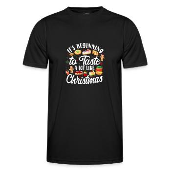 Bake Baking Christmas Cookie - Men's Functional T-Shirt - black - Front - AI Model Male 178 dark (178cm)