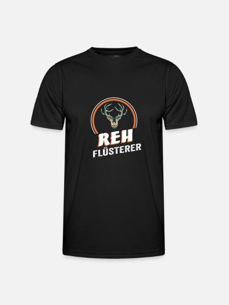 Reh Flüsterer - Männer Funktions-T-Shirt - Schwarz