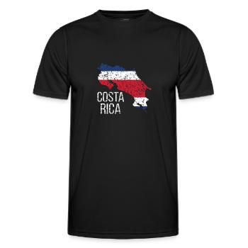 Costa Rica Costa-Ricaner Costa Rica Wurzeln - Männer Funktions-T-Shirt - Schwarz - Vorne - AI Model Male 178 dark (178cm)