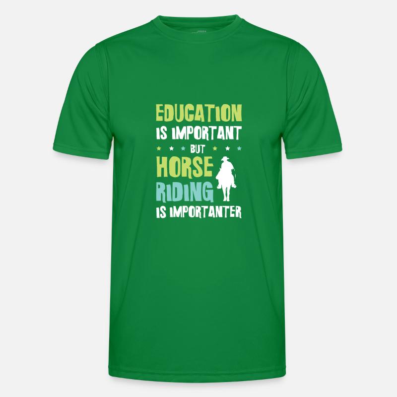 Pferde Bildung spruch Männer Funktions-T-Shirt