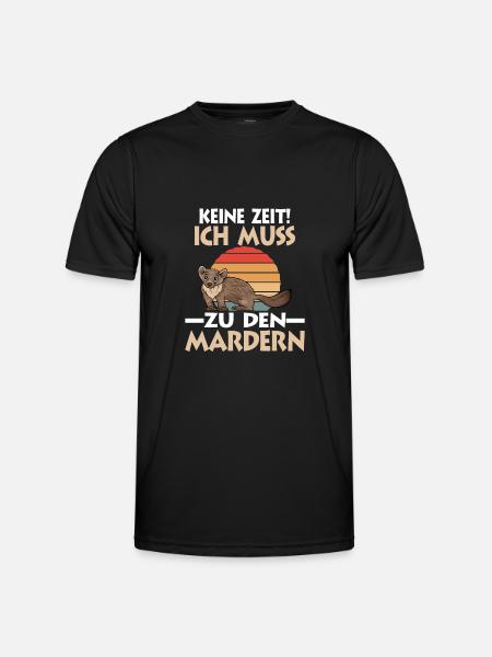 Marder - Männer Funktions-T-Shirt - Schwarz