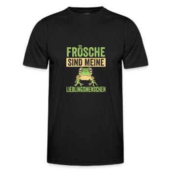 Frösche Frosch - Männer Funktions-T-Shirt - Schwarz - Vorne - AI Model Male 178 dark (178cm)