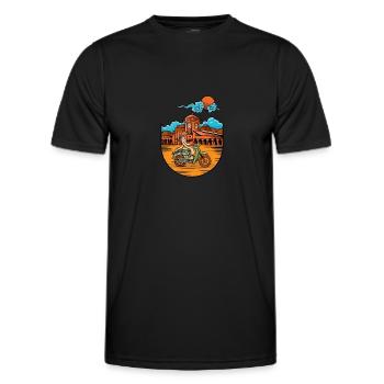 Vietnam I Saigon Scooter Pho Bo Motif de voyage pour - T-shirt sport Homme - noir - Devant - AI Model Male 178 dark (178cm)