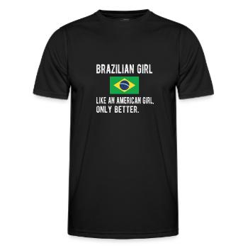Brazilian Brazil Brazilian roots - Men's Functional T-Shirt - black - Front - AI Model Male 178 dark (178cm)