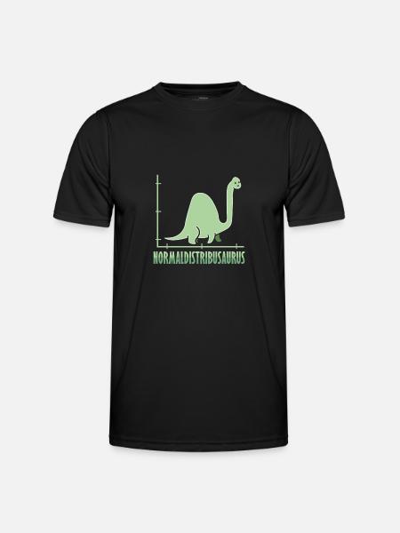 Dinosaurier Mathe Pythagoras Mathematiker - Männer Funktions-T-Shirt - Schwarz
