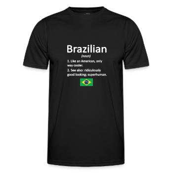 Brazilian Brazil Brazilian Roots - Men's Functional T-Shirt - black - Front - AI Model Male 178 dark (178cm)