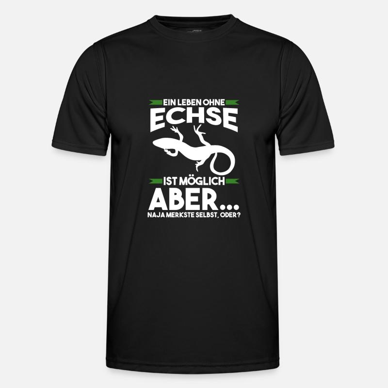 Terrarium Echse Echsen - Männer Funktions-T-Shirt - Schwarz