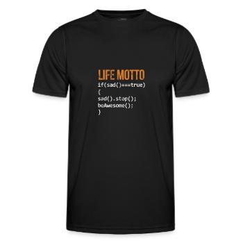 Développeur de logiciels - T-shirt sport Homme - noir - Devant - AI Model Male 178 dark (178cm)