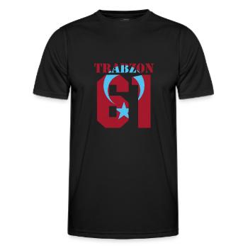 Trabzon 61 Trabzonlu Göktürkisch Türkei Memleket - Männer Funktions-T-Shirt - Schwarz - Vorne - AI Model Male 178 dark (178cm)