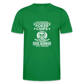 Poker Kartenspiel Poker Glücksspiel Casino Poker - Männer Funktions-T-Shirt - Kelly Green - Vorne - AI Model Male 178 dark (178cm)