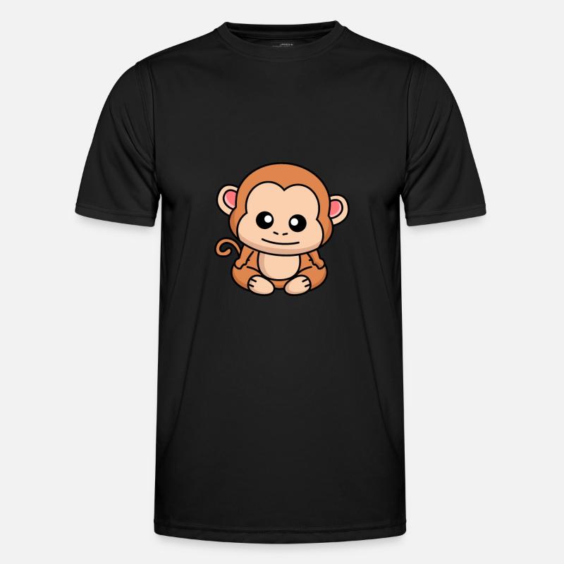 Monkey Comic Animal - Men's Functional T-Shirt - black