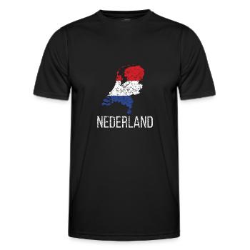 Dutch Netherlands Dutch roots - Men's Functional T-Shirt - black - Front - AI Model Male 178 dark (178cm)