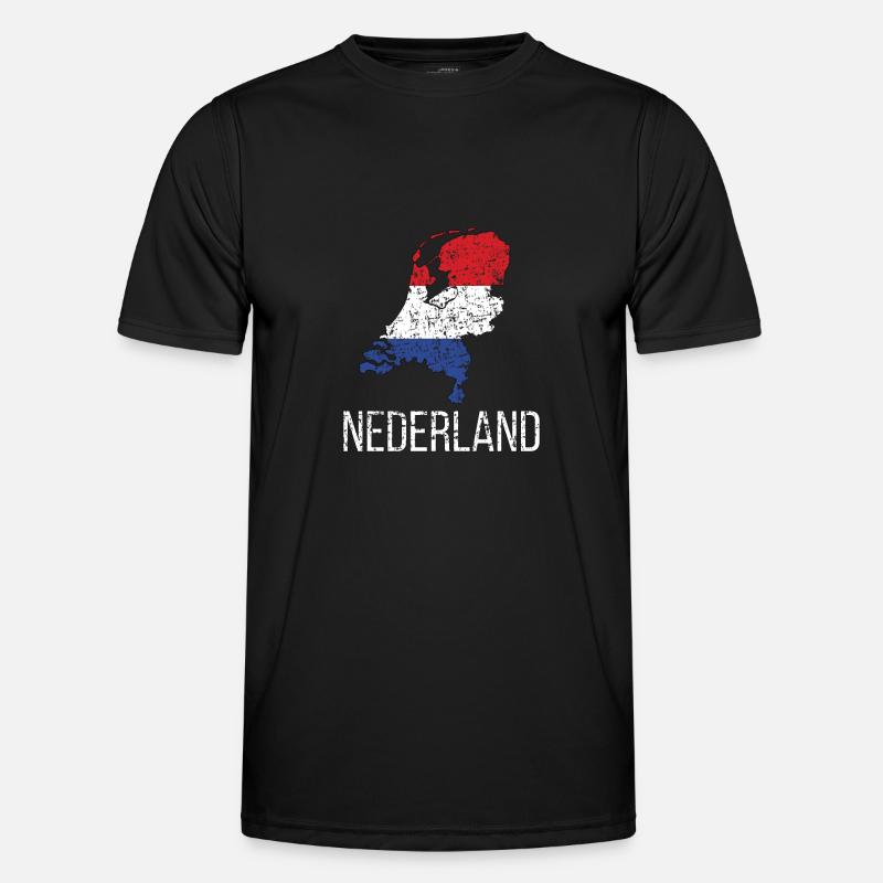Dutch Netherlands Dutch roots - Men's Functional T-Shirt - black