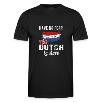 Dutch Netherlands Dutch flag - Men's Functional T-Shirt - black - Front - AI Model Male 178 dark (178cm)