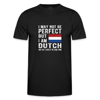 Dutch Netherlands Dutch origin - Men's Functional T-Shirt - black - Front - AI Model Male 178 dark (178cm)