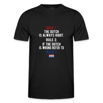 Dutch Netherlands Dutch roots - Men's Functional T-Shirt - black - Front - AI Model Male 178 dark (178cm)