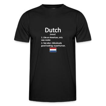 Dutch Netherlands Dutch roots - Men's Functional T-Shirt - black - Front - AI Model Male 178 dark (178cm)