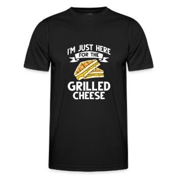 Grilled Cheese Toast Sandwich Maker Toaster - Men's Functional T-Shirt - black - Front - AI Model Male 178 dark (178cm)