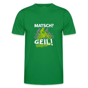Matsch Geil Motocross Motocrossfahrer Dreckig - Männer Funktions-T-Shirt - Kelly Green - Vorne - AI Model Male 178 dark (178cm)