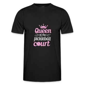 Queen Of Hte Pickleball Court - Men's Functional T-Shirt - black - Front - AI Model Male 178 dark (178cm)