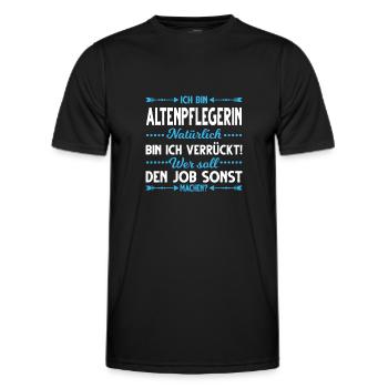 Altenpfleger lustiger Spruch Altenpflege Altenheim - Männer Funktions-T-Shirt - Schwarz - Vorne - AI Model Male 178 dark (178cm)