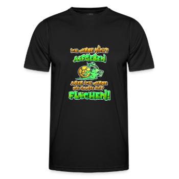 Lustiges Laufshirt mit Schneckeund witzigem Spruch - Männer Funktions-T-Shirt - Schwarz - Vorne - AI Model Male 178 dark (178cm)