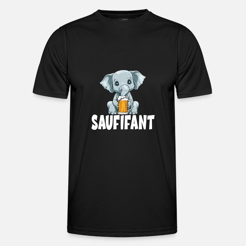 für einen Biertrinker und - Männer Funktions-T-Shirt - Schwarz