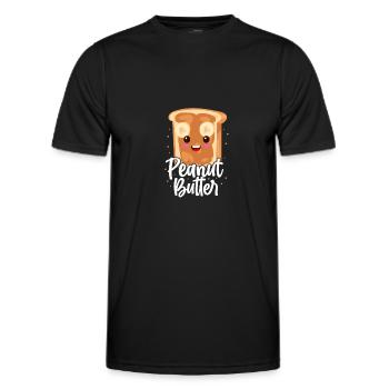 Beurre d’arachide Beurre d’arachide Cadeau d’arachide - T-shirt sport Homme - noir - Devant - AI Model Male 178 dark (178cm)