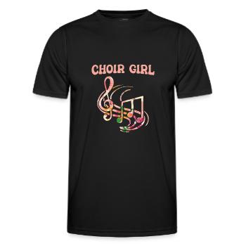 Chor Chorsänger - Männer Funktions-T-Shirt - Schwarz - Vorne - AI Model Male 178 dark (178cm)