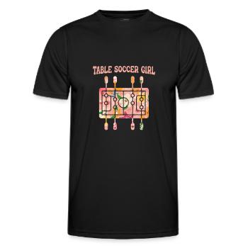 Table football foosball Wuzzler - Men's Functional T-Shirt - black - Front - AI Model Male 178 dark (178cm)