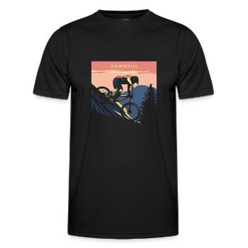 VTT VTT VTT Descente - T-shirt sport Homme - noir - Devant - AI Model Male 178 dark (178cm)