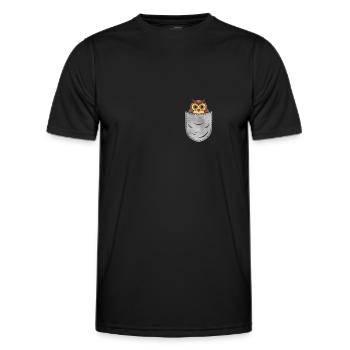 Pocket Owl Animal In Your Pocket Owl - Männer Funktions-T-Shirt - Schwarz - Vorne - AI Model Male 178 dark (178cm)