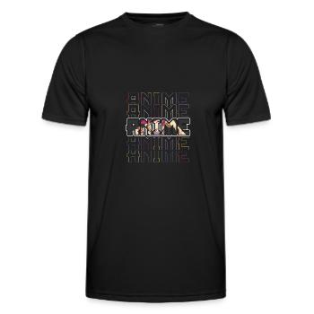 Anime - T-shirt sport Homme - noir - Devant - AI Model Male 178 dark (178cm)