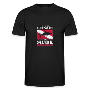 Requins Shark Ailerons de requin Shark Sea Gift - T-shirt sport Homme - noir - Devant - AI Model Male 178 dark (178cm)