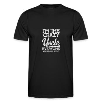 Uncle - Men's Functional T-Shirt - black - Front - AI Model Male 178 dark (178cm)