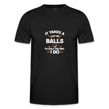 Golf Golfer Golf Club Golf Ball Gift - Men's Functional T-Shirt - black - Front - AI Model Male 178 dark (178cm)