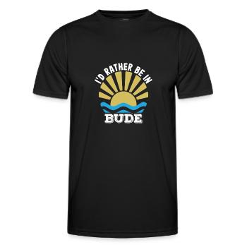 Urlaub UK - Cornwall - Ich wäre lieber in Bude - Männer Funktions-T-Shirt - Schwarz - Vorne - AI Model Male 178 dark (178cm)