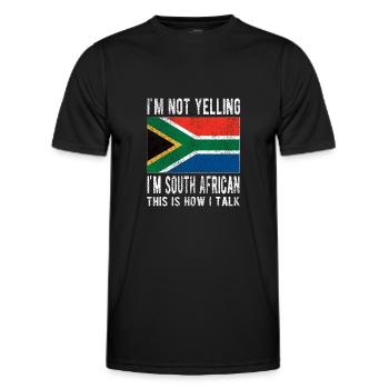 South Africa Flag South African South Africa Origin - Men's Functional T-Shirt - black - Front - AI Model Male 178 dark (178cm)
