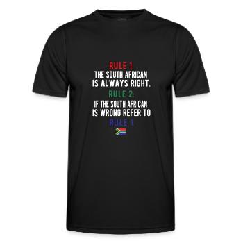 South Africa Flag South African South Africa Roots - Men's Functional T-Shirt - black - Front - AI Model Male 178 dark (178cm)